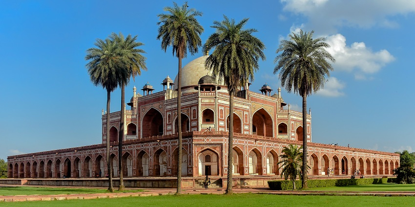 An image of Humayun Tomb which is one of the famous tourist attractions in the city.