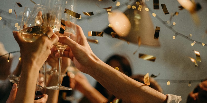 The luxurious rooftop New Year's Eve party at Hyatt Regency Chandigarh with city views.