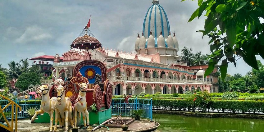 The sacred ISKCON Temple is one of the best places to visit in Guwahati in December.
