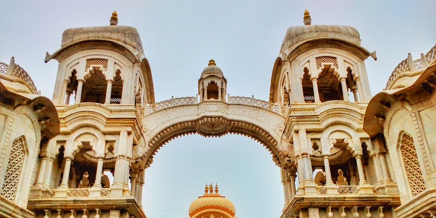 The famous ISKCON Temple, a spiritual site and peaceful tourist attraction in Punjab.