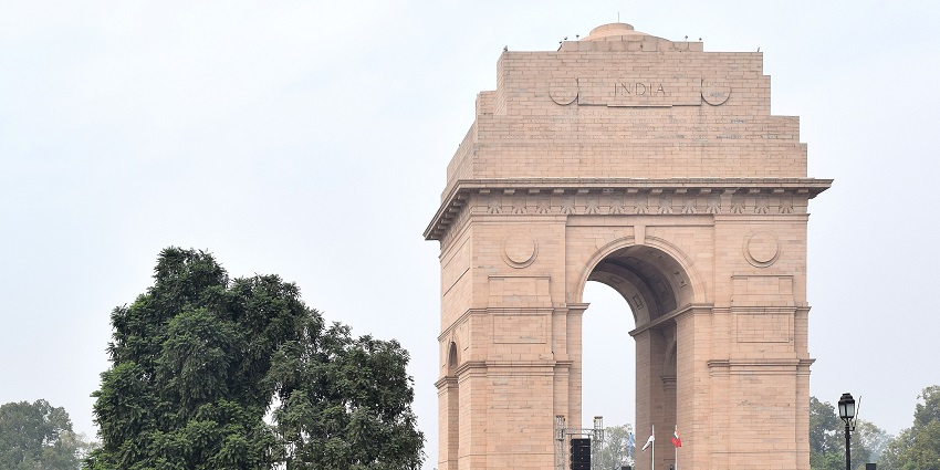 A view of the iconic India Gate which is one of the places to visit near Akshardham Temple.