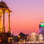 Beautiful image of the India Gate at national capital Delhi which is a scenic place to visit