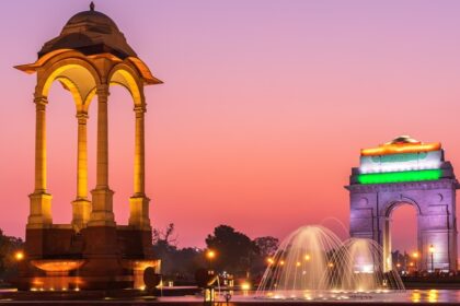 Beautiful image of the India Gate at national capital Delhi which is a scenic place to visit