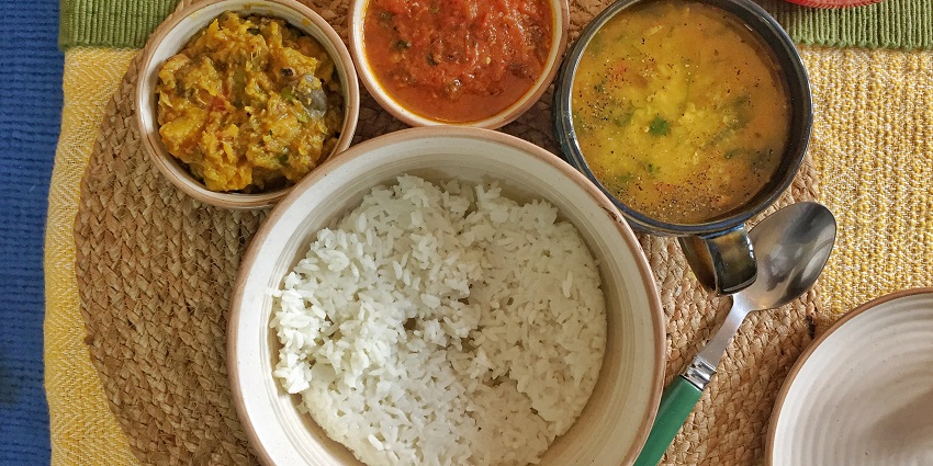 Image of the mouthwatering Indian Thali being served at the restaurant in Bhuvaneshawr