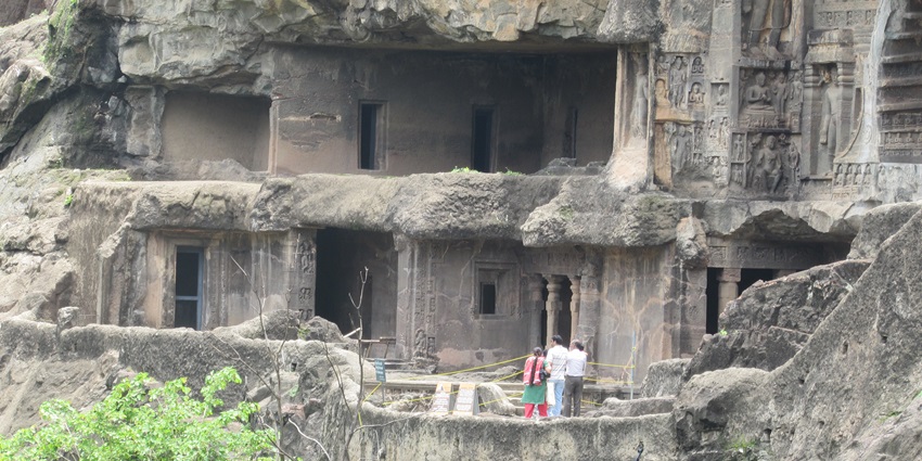 Indra Bhawan Caves near Solapur offer rock-cut architecture and peaceful nature