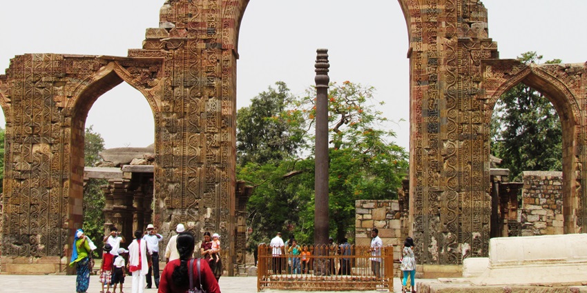 Iron Pillar Of Delhi is one of the historical landmarks that is rust-resistant.