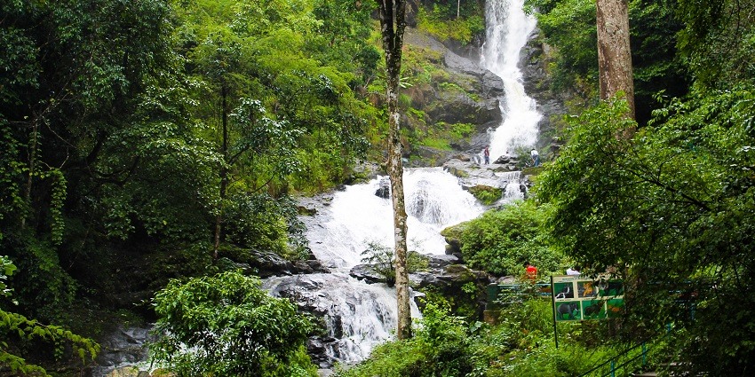 Iruppu Falls is a stunning 170-foot waterfall, formed by the Lakshmana Tirtha River.