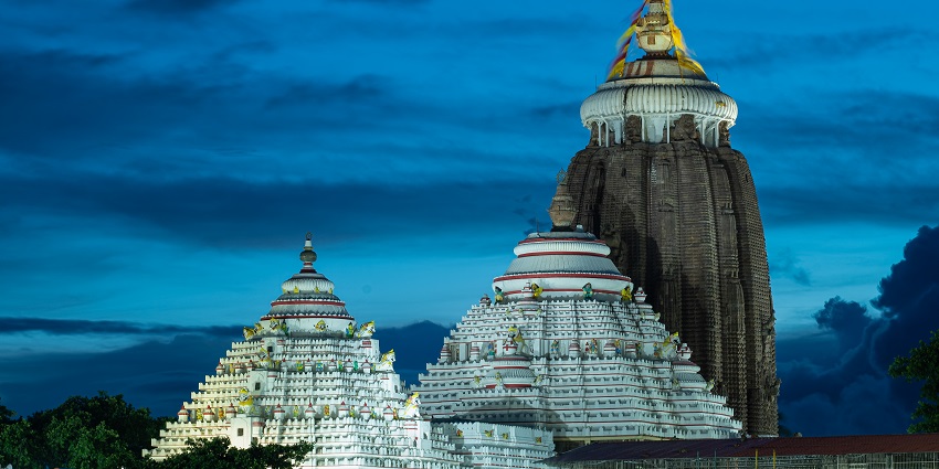 The ancient Jagannath Temple with an elaborate architecture and natural beauty