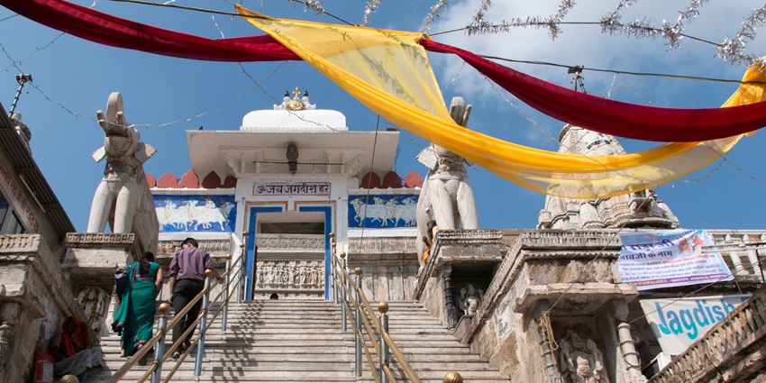 Seek blessings at Jagdish Temple, one of the best places to visit in Udaipur for couples.