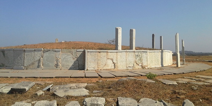 A picture of a popular Buddhist Stupa, one of the most visited places near Vijayawada