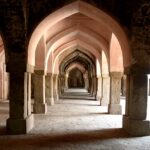 The interiors of Jahanpanah Fort with a gorgeous view attracts the tourists.