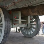 The view of Jaigarh Fort Cannon inside the fort, a historic landmark of Rajasthan