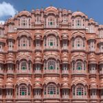 Ground-level view of Hawa Mahal's east facade, one of the best places to visit near Jaipur Airport.