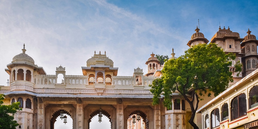 A serene view of Jaipur City Palace, one of the iconic places near Greenland Water Park.