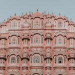 A detailed view of the Hawa Mahal also known as Palace of Breeze in Jaipur, Rajasthan.