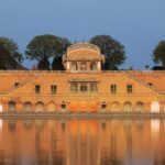 An image showing a majestic view of Jal Mahal, which is located in Jaipur, Rajasthan.