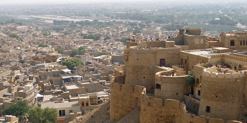 The majestic view of the Jaisalmer Fort, an interesting famous place to visit in Rajasthan in January