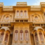 Majestic front view of the Jaisalmer Fort Palace Museum, showcasing grand architecture.