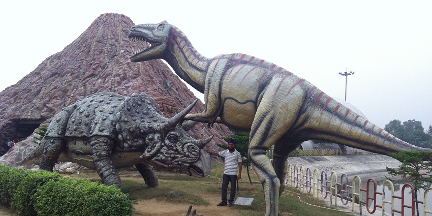 Dino park inside the Pushpa gujral science city of Jalandhar