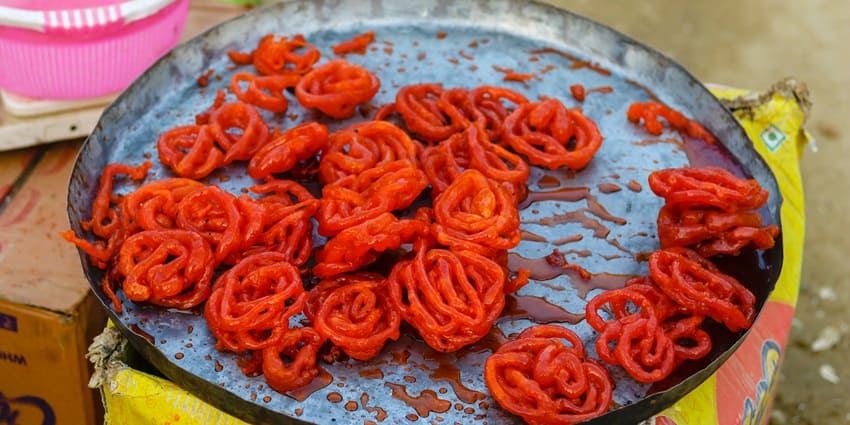 One of the best street food places in Delhi, have jalebis in Lajpat Nagar.