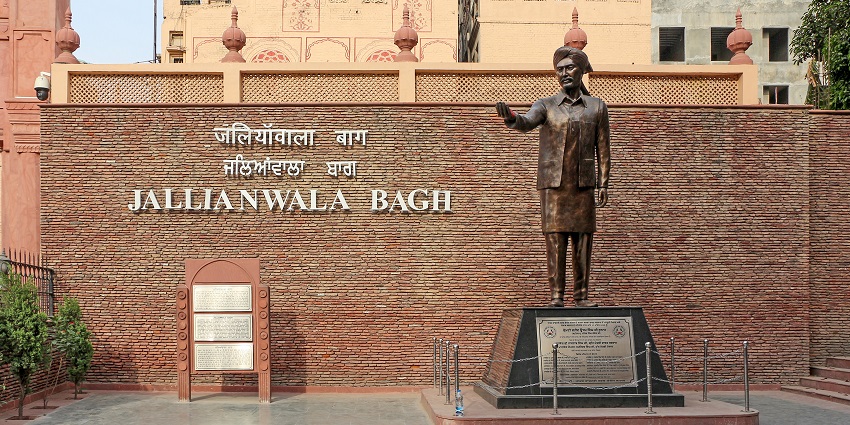 A view of the iconic Jallianwala Bagh commemorating the lives of the freedom fighters.