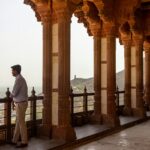 A man enjoying the view from Jalore Fort.