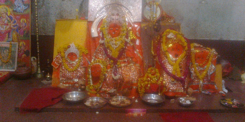 Exterior view of Jalpa Mata Temple one of the best places to visit near Narsinghgarh Wildlife Sanctuary.