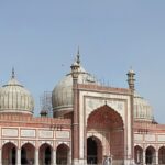 Panoramic image of the Jama Masjid in Old Delhi famous among the best food market in Delhi