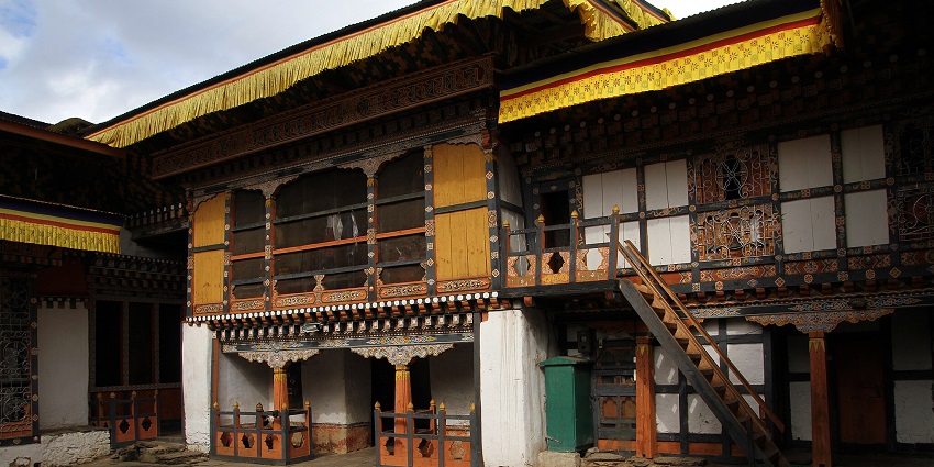 Jambay Lhakhang, an ancient monastery in Bumthang, known for its historical significance.