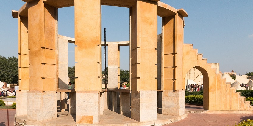 A view of an architectural marvel in Rajasthan, the Jantar Mantar also Ram Yantra.
