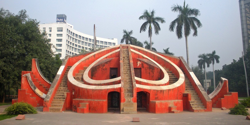 The famous Jantar Mantar, a tourist attraction near Shankar’s International Dolls Museum.
