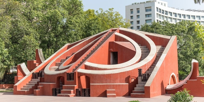 An image of Jantar Mantar one of the places to visit near Rajeev Chowk, New Delhi.