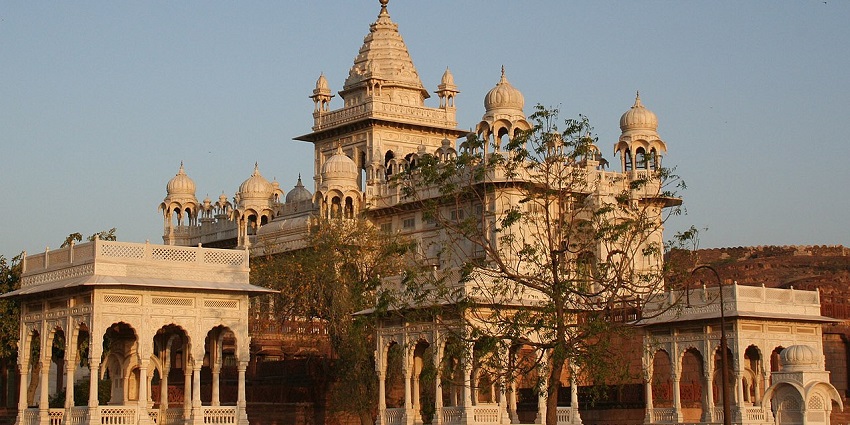 Early morning view of Jaswant Thada, a marble cenotaph in Jodhpur, Rajasthan.