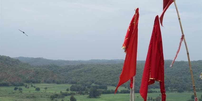 Panoramic image from the beautiful Jayanti Devi Temple in the city of Chandigarh