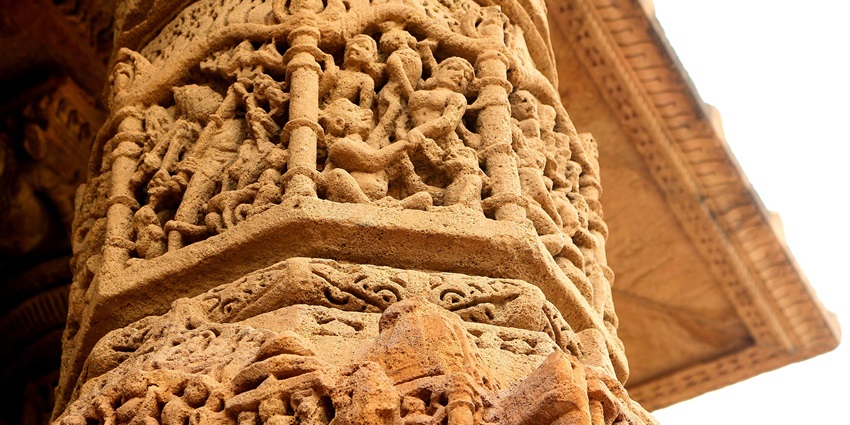 A stunning view of the Sun Temple showcasing intricate architecture.