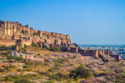 Panoramic view of Jodhpur, India, showcasing the cityscape and historical architecture.