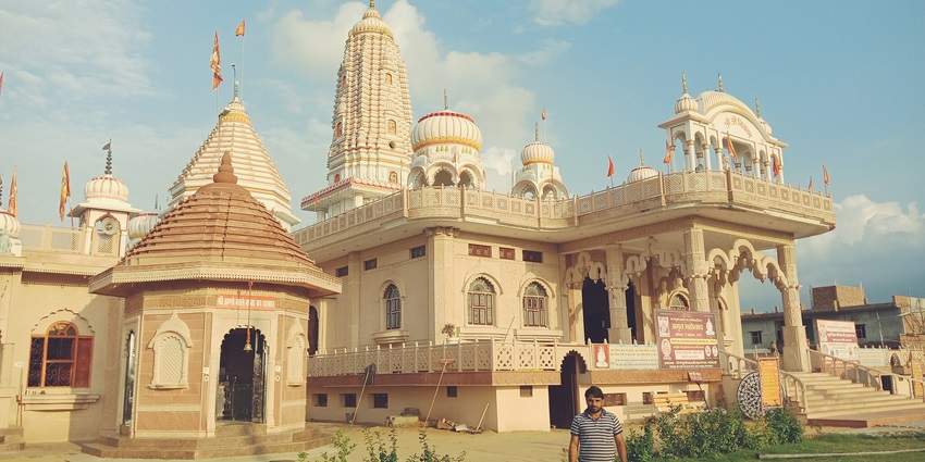 Beautiful image of iconic temple of the Balaji in the scenic setting of Haryana