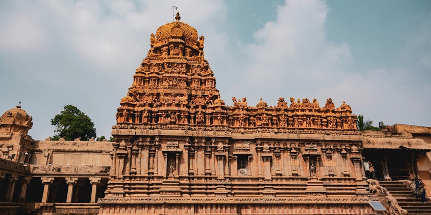A view of the Jogulamba Temple, a famous tourist attraction near the Sangameshwara Temple.
