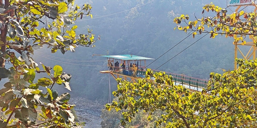Image of Bungee Jumping spot - the Joy Adventure Resort, offers safe bungee jumping in Rajasthan