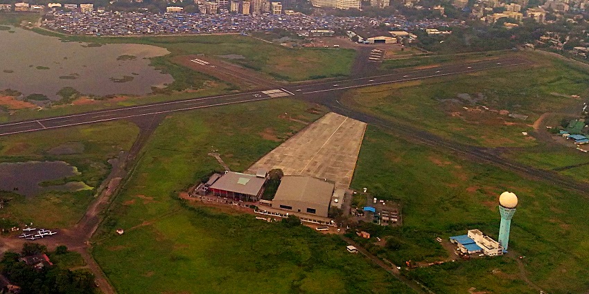 Historic Juhu Aerodrome, a hub for aviation enthusiasts and flights.