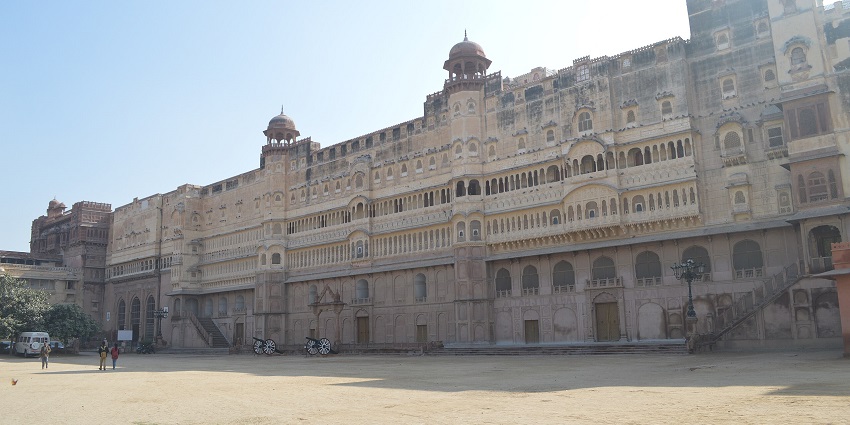 Junagarh Fort is made up of 16th-century red sandstone architecture and royal history.