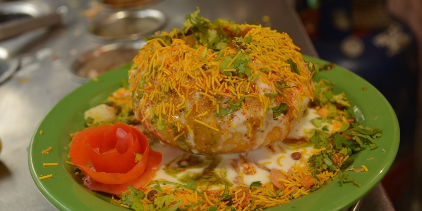 One of the best foods in Rajasthan - Kachori which is filled with potatoes and chutney.
