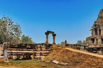 Historic temple ruins showcasing beautiful and detailed architecture.