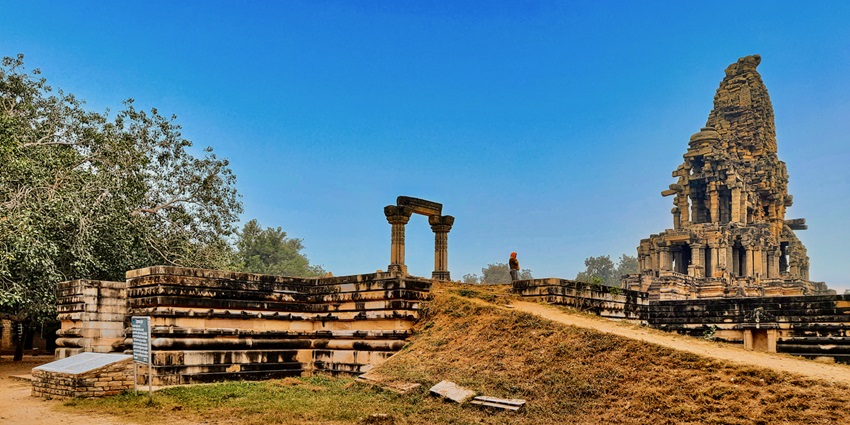 Solitary view of Kakanmath Temple with its grand medieval architectural style
