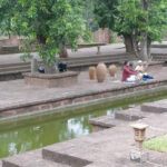 Tabla and Sitar player in the courtyard at Kala Bhoomi Odisha Crafts Museum, Bhubaneswar