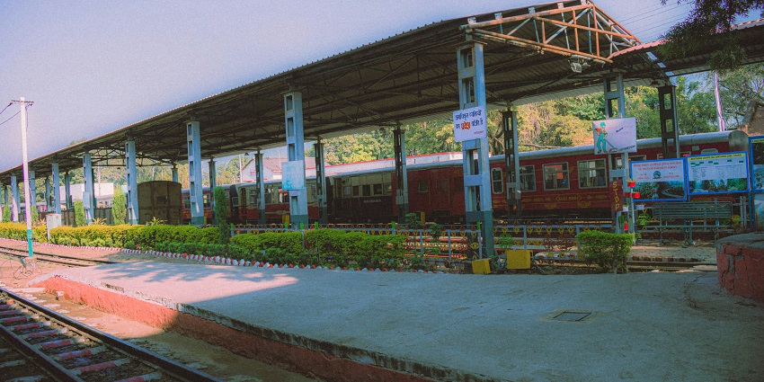 An amazing view of the Kalka Shimla railway station which is world UNESCO heritage site.