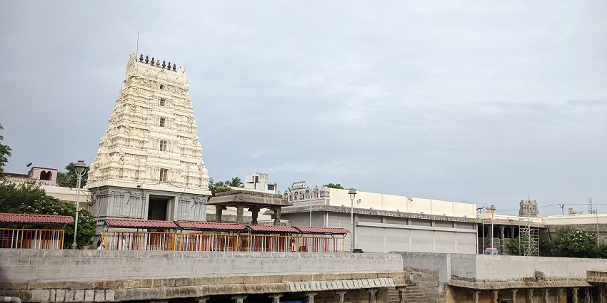 Panoramic view of the beautiful Kamakshi devi Temple amidst the centre of City