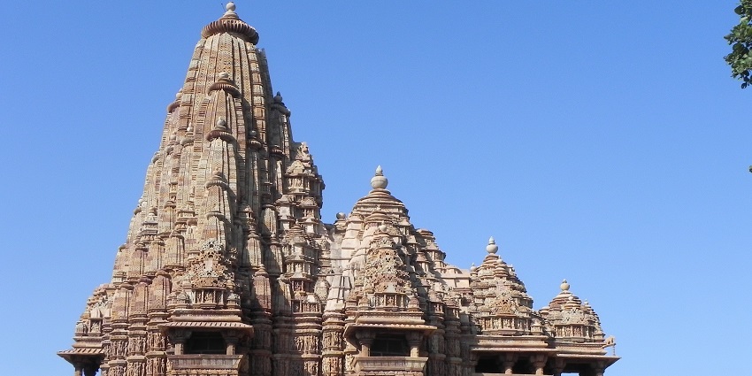 The towering spires of Kandariya temple, one of the best places near the Lakshmana temple