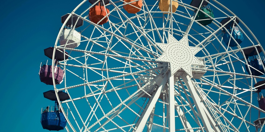 The ride at Kankaria Amusement park.