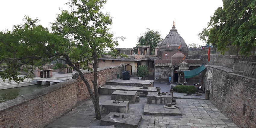 An image showing the front view of the ancient Shiv Temple in Kansua, Kota, Rajasthan.